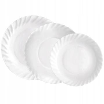 Bormioli Rocco Prima serviesset 18-delig – Witte borden set, Ophalen of Verzenden, Nieuw