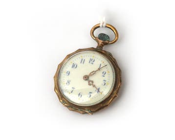 Een 14 krt. roségouden [rosegouden] dames zakhorloge