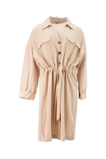 Esqualo Jurk in maat 44 Beige, Esqualo, Verzenden, Zo goed als nieuw, Beige