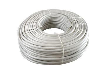 VMVL Kabel - Wit 2 x 2,5 mm2 - Rol van 50 meter, Doe-het-zelf en Verbouw, Ophalen of Verzenden, Nieuw, Groepenkast