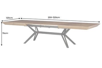 GIANT eettafel 200-320 cm, uitschuifbaar, natuurlijke, Huis en Inrichting, Tafels | Eettafels, Ophalen of Verzenden, Nieuw
