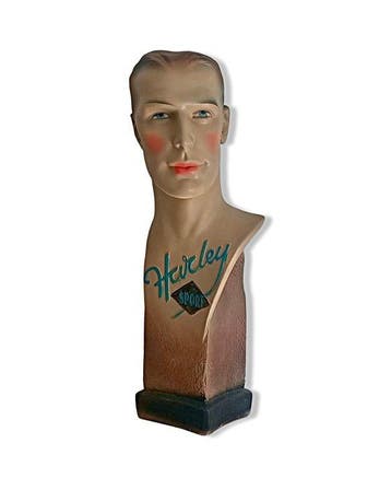 Beeld, HARLEY SPORT-mannequinbuste - 58 cm - Gips - 1920