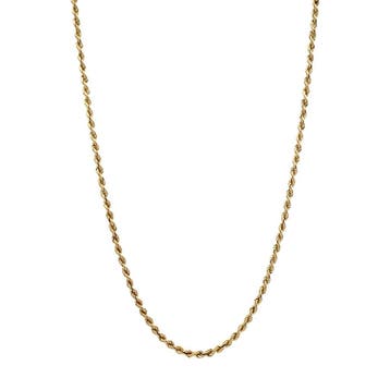 Gouden vintage koord collier 14 kt, Ophalen of Verzenden, Nieuw