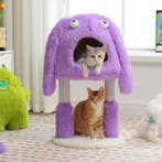 2-in-1 Kattenboom –Pluche Krabpaal en Kattenhuis Monsterdesi, Verzenden, Nieuw