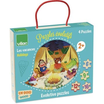 Vilac puzzel vakanties houten progr van €17,99 voor €9,00, Ophalen of Verzenden, Nieuw