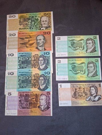 Australië. - 8 banknotes - various dates (Zonder