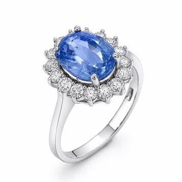 Zonder minimumprijs - Ring - 14 karaat Witgoud - 3.16ct. tw., Nieuw