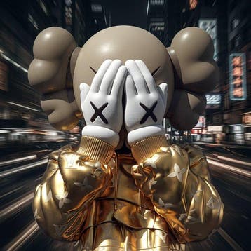 Artxlife - Kaws Hidden Vuitton Gold Edition Fortnite, Nieuw