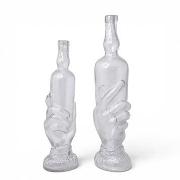 Legras & Cie. - Fles (2) - Glas - Frans bedrukt glas, Antiek en Kunst