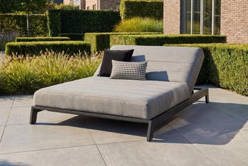 Mexico ligbed - Sunbrella - Light grey - 2 persoons, Verzenden, Nieuw, Overige materialen