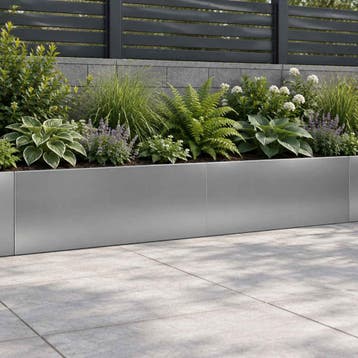 vidaXL Keerwand 2 st 100 x 12 x 40 cm Gegalvaniseerd staal, Verzenden, Nieuw