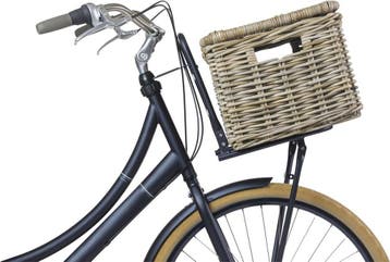 Fiets Basil mand Dax L + deksel rotan grijs, Ophalen of Verzenden, Zo goed als nieuw, Basil