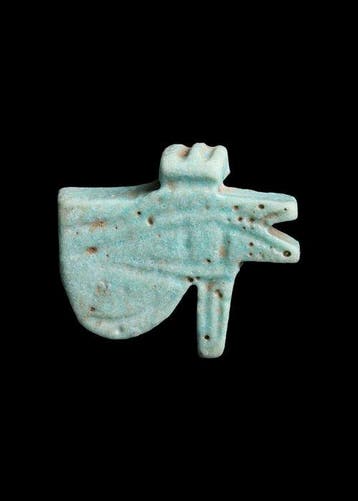 Oude Egypte, late periode Faience Wedjat Amulet
