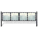 vidaXL Zwarte enkele deur schuttingpoort 300x75 cm, Verzenden, Nieuw