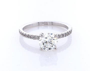Ring - 14 karaat Witgoud - 1.21ct. tw. Diamant (Natuurlijk), Nieuw