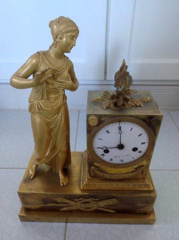 Figurale pendule - Brons - 1850-1900, Antiek en Kunst, Antiek | Klokken