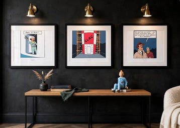 Hergé – Tintin “Objectif Lune” – 3 offizielle Lithografien, Nieuw