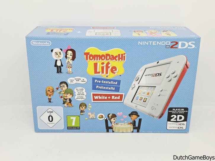 Nintendo 2DS - Console - Red / White - TomoDachi Life - NEW, Spelcomputers en Games, Spelcomputers | Nintendo 2DS en 3DS, Gebruikt