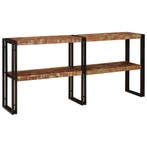 vidaXL Wandtafel Multikleur 160 x 33 x 75 cm Massief, Huis en Inrichting, Tafels | Salontafels, Verzenden, Nieuw, Overige houtsoorten