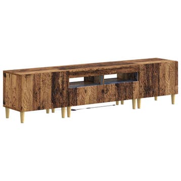 vidaXL 5-delige LED TV-kast Oud hout Bewerkt hout, Minder dan 50 cm, Verzenden, Nieuw, Minder dan 100 cm