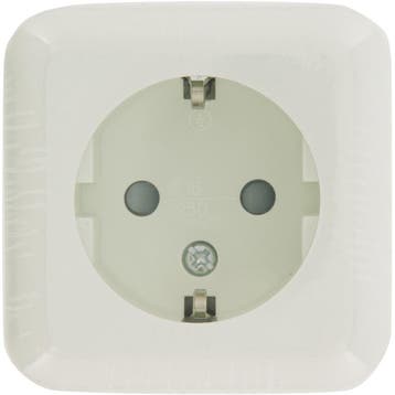 Q-LINK - Wandcontactdoos - Opbouw - 1-voudig Stopcontact -, Kunststof, Overige typen, Nieuw, Ophalen of Verzenden