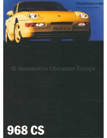 1993 PORSCHE 968 CS BROCHURE ITALIAANS, Boeken, Nieuw, Porsche, Author
