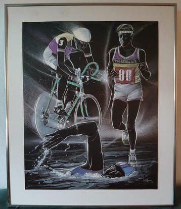 Triatlon - H. Wiersma - Sportplaat - Action moment -, Nieuw
