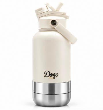 Geïsoleerde Draagbare Drinkfles  Ecru (Hond, Waterfles), Dieren en Toebehoren, Ophalen of Verzenden, Nieuw
