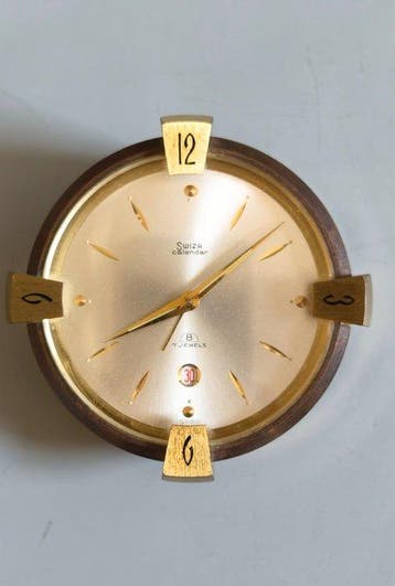 Klok - Messing, vergulding - 1950-1960