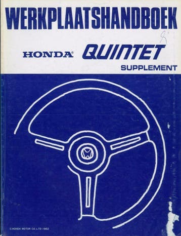 1982 Honda Quintet werkplaatshandboek supplement, Verzenden