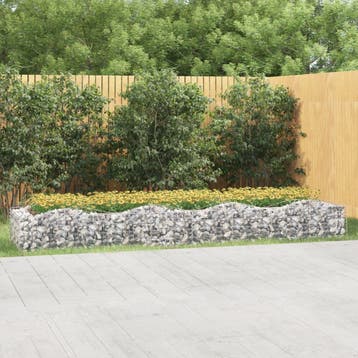 vidaXL Schanskorf gewelfd verhoogd 400x100x50 cm, Tuin en Terras, 100 cm of meer, Verzenden, Nieuw, Metaal