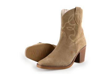 Manfield Cowboy laarzen in maat 38 Beige, Verzenden, Beige, Zo goed als nieuw, Manfield