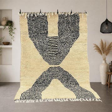 Berber, Marokkaans tapijt wit en zwart – Berber, Nieuw