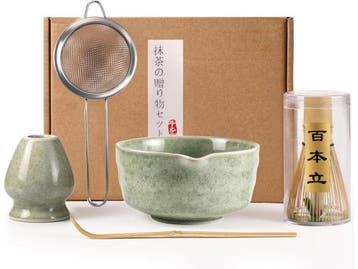 Veiling - 5-delige Japanse matcha theeset - keramiek -, Nieuw