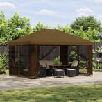 vidaXL Prieel 4 × 3 m Taupe Polyester en staal 190 gsm, Verzenden, Nieuw