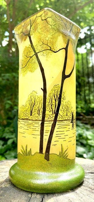 LEGRAS (1839-1916) - Vaas - Oude vaas met gegraveerde, Antiek en Kunst, Antiek | Glas en Kristal