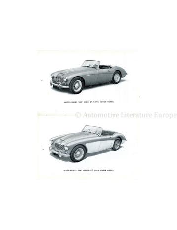 1962 AUSTIN HEALEY 3000 MKS I & II INSTRUCTIEBOEKJE ENGELS, Auto diversen