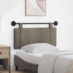 vidaXL Hangend hoofdbord Met LED-verlichting Grijs Antiek PU, Verzenden, Nieuw, Grijs, Overige materialen