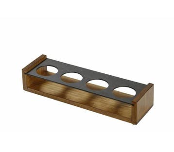 Proeverij Display | Hout/Krijtbord | Voor 4 glazen, Verzenden