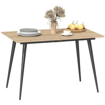 TRUUSK Uitschuifbare Eettafel 120/160 x 75 cm - Voor 6-8 Per, Verzenden, Nieuw