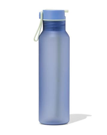 HEMA Waterfles met rietje 600ml blauw, Verzenden, Nieuw