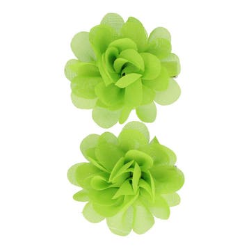 Haarspeld Duckklem 5cm – Haarbloem - Groen - Set van 2, Nieuw