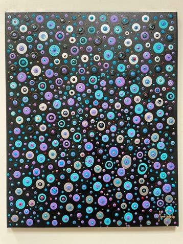 Pierre Joseph - Mosaic Bubbles nighty, Antiek en Kunst, Kunst | Schilderijen | Modern