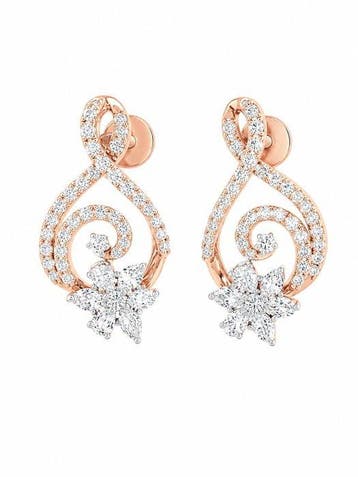 Oorbellen - 14 karaat Roségoud - 0.67ct. tw. Diamant, Nieuw