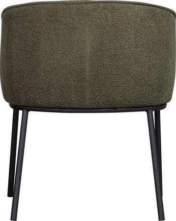 WOOOD Leon Eetkamerstoel - Bouclé Stof - Forest Green/Groen, Huis en Inrichting, Verzenden, Nieuw