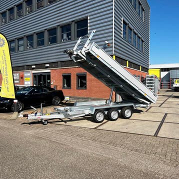 Aanhanger Afzetsysteem containers laadbak kantoorunit