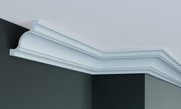 Plafondlijst P813 (80 x 80 mm), polyurethaan, lengte 2 m, Doe-het-zelf en Verbouw, Plinten en Afwerking, Ophalen of Verzenden