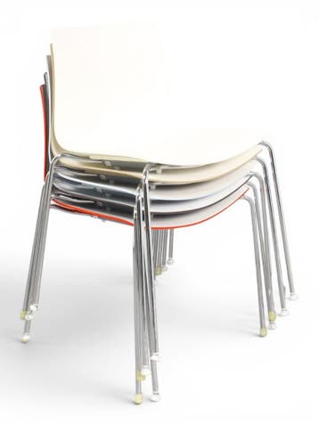 Arper Catifa 46 vergaderstoel, wit/taupe, Ophalen of Verzenden, Gebruikt, Wit