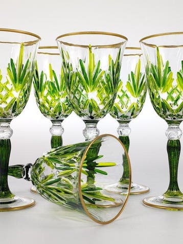 Secoloventesimo - Kelk (6) - Golden green goblet - Emaille -