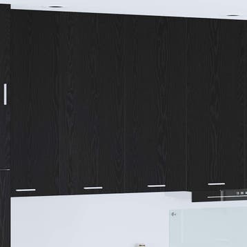 vidaXL Hangkast met opslag Zwart Eiken 80 x 31 x 100 cm, Verzenden, Nieuw, Zwart